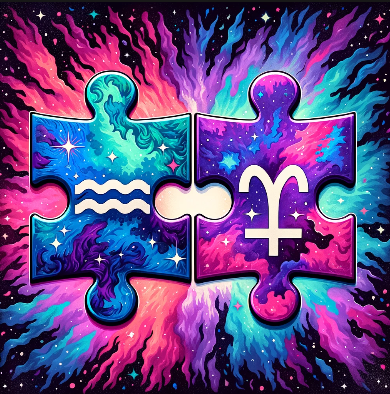 Représentation symbolique compatibilité amoureuse femme Verseau homme sagittaire